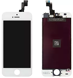 Дисплей Apple iPhone 5S, SE с тачскрином и рамкой, (TFT), White