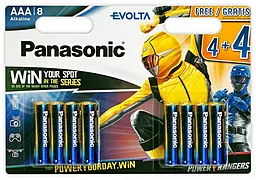 Батарейки Panasonic AAA/LR03 Evolta Power Rangers 8шт (4+4) 1.5 V
