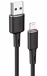 USB Кабель AceFast C2-02 MFI silicone 1.2m 2.4a lightning cable Black