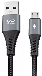 Кабель USB Veron MV09 Nylon 12w 2.4a 2m micro USB cable black