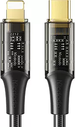 Кабель USB PD McDodo Amber Transparent CA-1590 36W 3A 1.2M USB Type-C - Lightning Cable Black