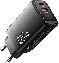 Сетевое зарядное устройство Essager 65w GaN PD USB-C/USB-A ports fast charger black (ECTAC-RYB01-Z) - фото Сетевое зарядное устройство Essager 65w GaN PD USB-C/USB-A ports fast charger black (ECTAC-RYB01-Z)