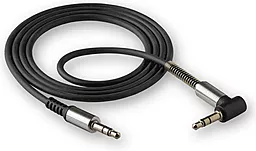 Аудіо кабель Walker A710 L-Shape AUX mini Jack 3.5mm M/M Cable 1 м black - мініатюра 3