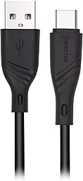Кабель Maxxter USB-A - Type-C 12w 2.4a 1м cable Black (UB-C-USB-02-1m) - фото Кабель Maxxter USB-A - Type-C 12w 2.4a 1м cable Black (UB-C-USB-02-1m)