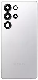 Задняя крышка корпуса Samsung Galaxy S25 Ultra S938 со стеклом камеры Original Titanium White Silver - фото Задняя крышка корпуса Samsung Galaxy S25 Ultra S938 со стеклом камеры Original Titanium White Silver