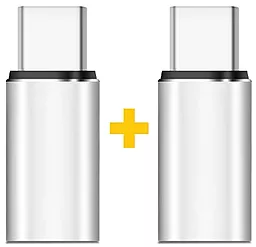 Адаптер-переходник XoKo AC-025 M-F USB Type-C -> Lightning 2шт Silver (XK-AC025-SL2) - фото Адаптер-переходник XoKo AC-025 M-F USB Type-C -> Lightning 2шт Silver (XK-AC025-SL2)