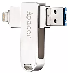 Флешка Apacer AH790 32GB (USB 3.1/Lightning) Silver