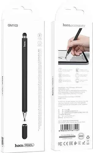 Стилус Hoco Fluent Series Universal Capacitive Pen Black (GM103B) - фото 3