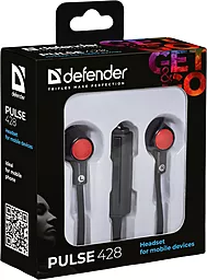Наушники Defender Pulse 428 Black/Red (63428) - миниатюра 3