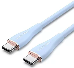 Кабель Vention USB Type-C - Type-C 100w 5a 1м PD cable Blue (TAWSF) - фото Кабель Vention USB Type-C - Type-C 100w 5a 1м PD cable Blue (TAWSF)