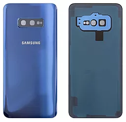 Задняя крышка корпуса Samsung Galaxy S10e G970 со стеклом камеры Prism Blue