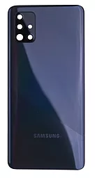 Задняя крышка корпуса Samsung Galaxy A51 A515 со стеклом камеры Prism Crush Black - миниатюра 2