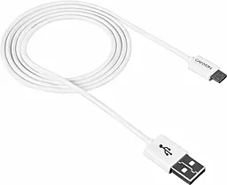Кабель Canyon USB-A - micro USB 12w 2.4a 1м cable White - фото Кабель Canyon USB-A - micro USB 12w 2.4a 1м cable White