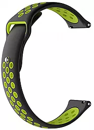 Сменный ремешок для фитнес трекера Amazfit Bip Smartwatch 20мм двуцветный Black/Green (AMZBPSILNIKE-BSA) - миниатюра 2