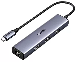 USB Type-C хаб Ugreen CM473 4-in-1 gray (20841) - фото USB Type-C хаб Ugreen CM473 4-in-1 gray (20841)