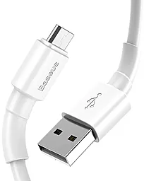 Кабель USB Baseus Mini 4A micro USB Cable White (CAMSW-D02) - миниатюра 2