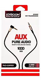 Аудио кабель Joyroom JR-S600 AUX mini Jack 3.5mm M/M Cable 1 м black - миниатюра 4