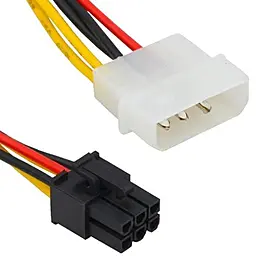 Шлейф (Кабель) EasyLife PCI-E (Molex) - 6pin, 0.15м