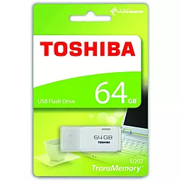 Флешка Toshiba USB 3.0 64GB U202 Hayabusa White (THN-U202W0640E4) - миниатюра 2