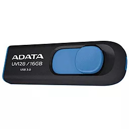 Флешка ADATA 16Gb UV128 (AUV128-16G-RBE) Black/blue - фото Флешка ADATA 16Gb UV128 (AUV128-16G-RBE) Black/blue