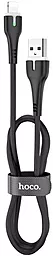 Кабель Hoco X45 Surplus USB-A - Lightning 12w 2.4a 1м cable Black - фото Кабель Hoco X45 Surplus USB-A - Lightning 12w 2.4a 1м cable Black
