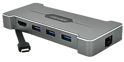 Мультипортовый USB Type-C хаб VEGGIEG 5-in-1 silver (TC06)