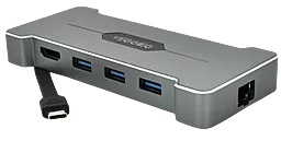 USB Type-C хаб Veggieg 5-in-1 silver (TC06) - фото USB Type-C хаб Veggieg 5-in-1 silver (TC06)