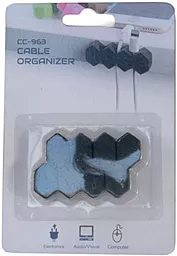 Органайзер для кабеля ExtraDigital CC-963 Cable Clips Black (KBC1808) - миниатюра 4