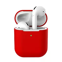 Силіконовий чохол NICHOSI для Apple Airpods 1/2 Red