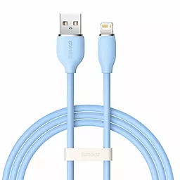 Кабель Baseus Jelly Liquid Silica Gel Fast Charging Data USB-A - Lightning 12w 2.4a 1.2м cable Blue (CAGD000003) - фото Кабель Baseus Jelly Liquid Silica Gel Fast Charging Data USB-A - Lightning 12w 2.4a 1.2м cable Blue (CAGD000003)