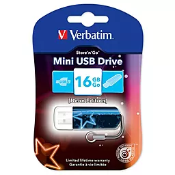 Флешка Verbatim 16GB STORE'NGO MINI NEON BLUE USB 2.0 (49395) - миниатюра 2