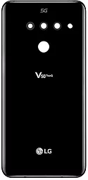 Задняя крышка корпуса LG V50 TinQ 5G V500 со стеклом камеры Aurora Black - фото Задняя крышка корпуса LG V50 TinQ 5G V500 со стеклом камеры Aurora Black