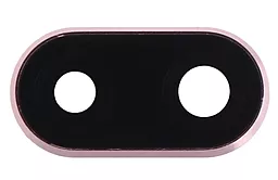 Стекло камеры Huawei P20 Lite / Nova 3e, с рамкой  Sakura Pink