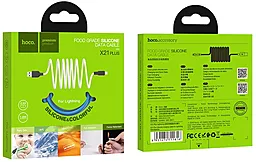 USB Кабель Hoco X21 Plus Silicone Lightning Cable Black/Orange - мініатюра 4