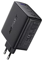 Мережевий зарядний пристрій AceFast A94 100w GaN/PS PD/QC4.0 3xUSB-C/USB-A ports charger black - фото Мережевий зарядний пристрій AceFast A94 100w GaN/PS PD/QC4.0 3xUSB-C/USB-A ports charger black
