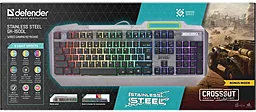 Клавіатура Defender Stainless steel GK-150DL RU RGB (45150) Silver - мініатюра 5