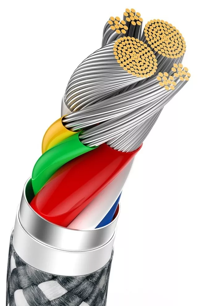 Кабель Baseus Dynamic USB Type-C - Type-C 100w 5a 1м PD cable Gray (CALD000216) - фото 3