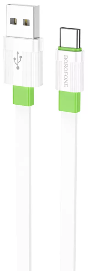 Кабель Borofone BX89 Union USB-A - Type-C 15w 3a 1м cable White/Green - фото 1
