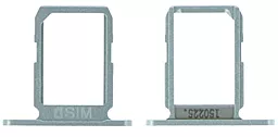 Держатель (лоток) Сим карты Samsung Galaxy S6 G920 Single SIM White