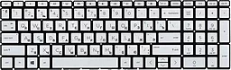 Клавиатура для ноутбука HP 15-dw0000 без рамки, с подсветкой клавиш Silver