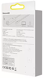 Мережева карта Baseus Lite Series Ethernet Adapter USB-C - RJ45 1000Mbps White (WKQX000302) - мініатюра 6