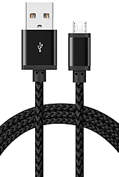 Кабель Walker C520 USB-A - micro USB 12w 2.4a 1м cable Black - фото Кабель Walker C520 USB-A - micro USB 12w 2.4a 1м cable Black