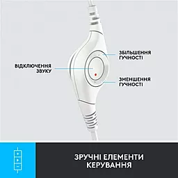 Навушники Logitech H390 White (981-001286) - мініатюра 3