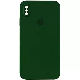 Чохол Silicone Case Full Camera Square для Apple iPhone XS Max  Army green