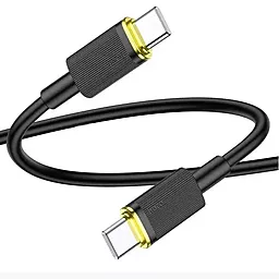 Кабель Hoco U109 100w USB Type-C - Type-C 100w 5a 1.2м PD cable Black - фото Кабель Hoco U109 100w USB Type-C - Type-C 100w 5a 1.2м PD cable Black
