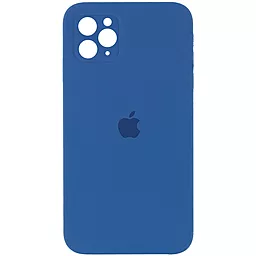 Чехол Silicone Case Full Camera Square для Apple iPhone 11 Pro Max Navy blue