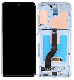 Дисплей Samsung Galaxy S20 Plus G985, S20 Plus 5G G986 с тачскрином и рамкой, (OLED), Blue