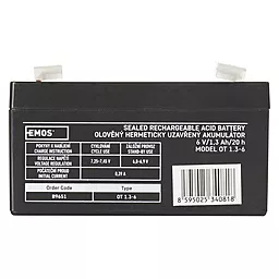 Акумуляторна батарея Emos 6V 1.3Ah AGM (B9651 / FAST.4.7 MM)