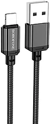 Кабель Borofone BX87 Sharp USB-A - Lightning 12w 2.4a 1м cable Black - фото Кабель Borofone BX87 Sharp USB-A - Lightning 12w 2.4a 1м cable Black