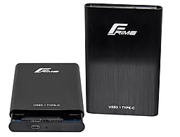 Карман для HDD Frime SATA 2.5" USB3.1 Type-C, Metal, Black (FHE40.25U31) - фото Карман для HDD Frime SATA 2.5" USB3.1 Type-C, Metal, Black (FHE40.25U31)